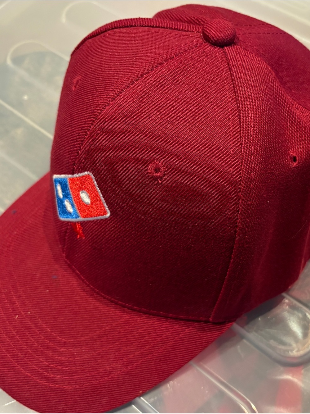 Official Domino’s Burgundy Adjustable Strap Back Hat, like new